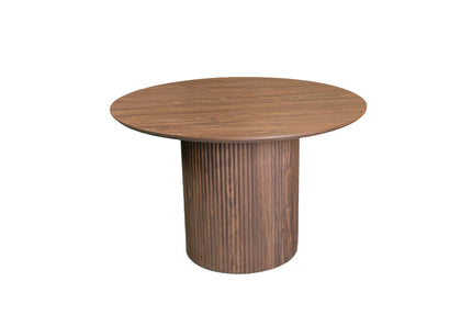 Eettafel Japandi Kiko rond 120cm walnoot MDF