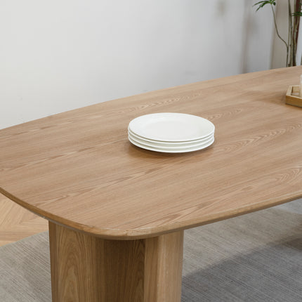 Eettafel Lennox deens ovaal 210cm bruin fineer