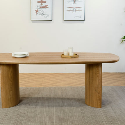 Eettafel Lennox deens ovaal 210cm bruin fineer
