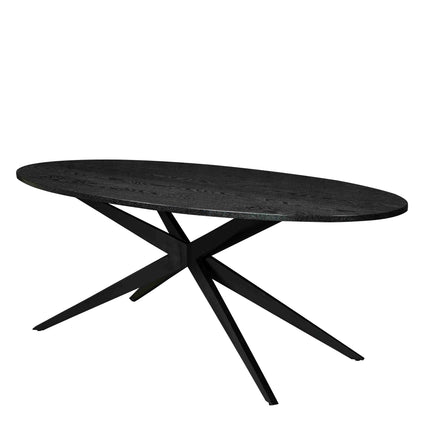 Eettafel Lexi ovaal 200cm zwart MDF