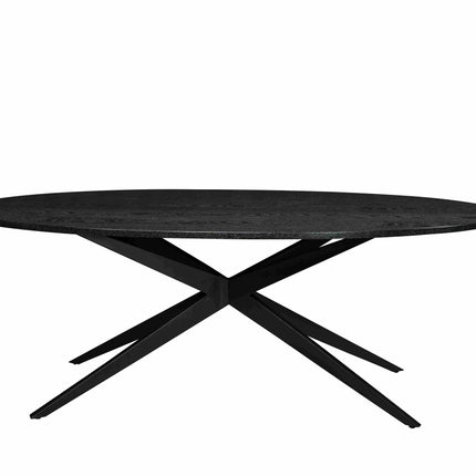 Eettafel Lexi ovaal 200cm zwart MDF
