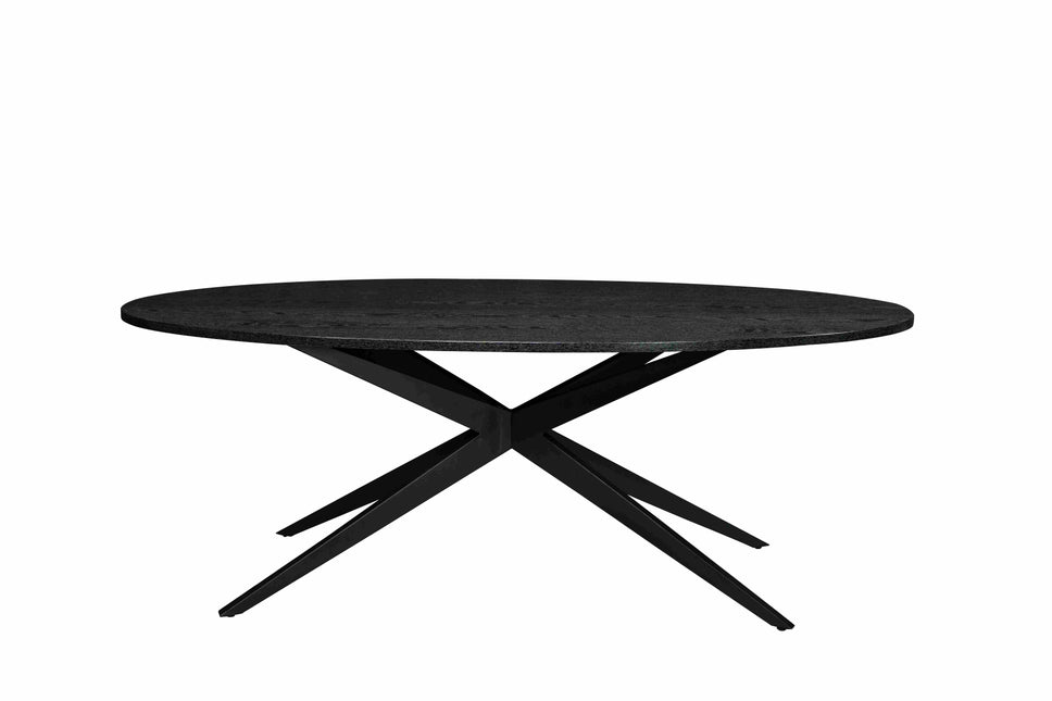 Eettafel Lexi ovaal 200cm zwart MDF
