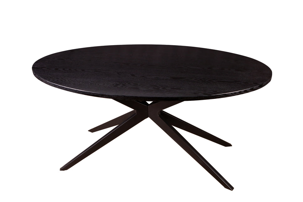 Eettafel Lexi ovaal 160cm zwart MDF