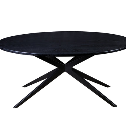 Eettafel Lexi ovaal 160cm zwart MDF