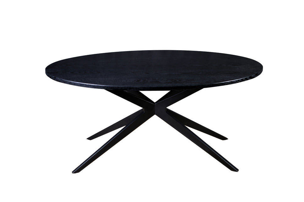 Eettafel Lexi ovaal 160cm zwart MDF