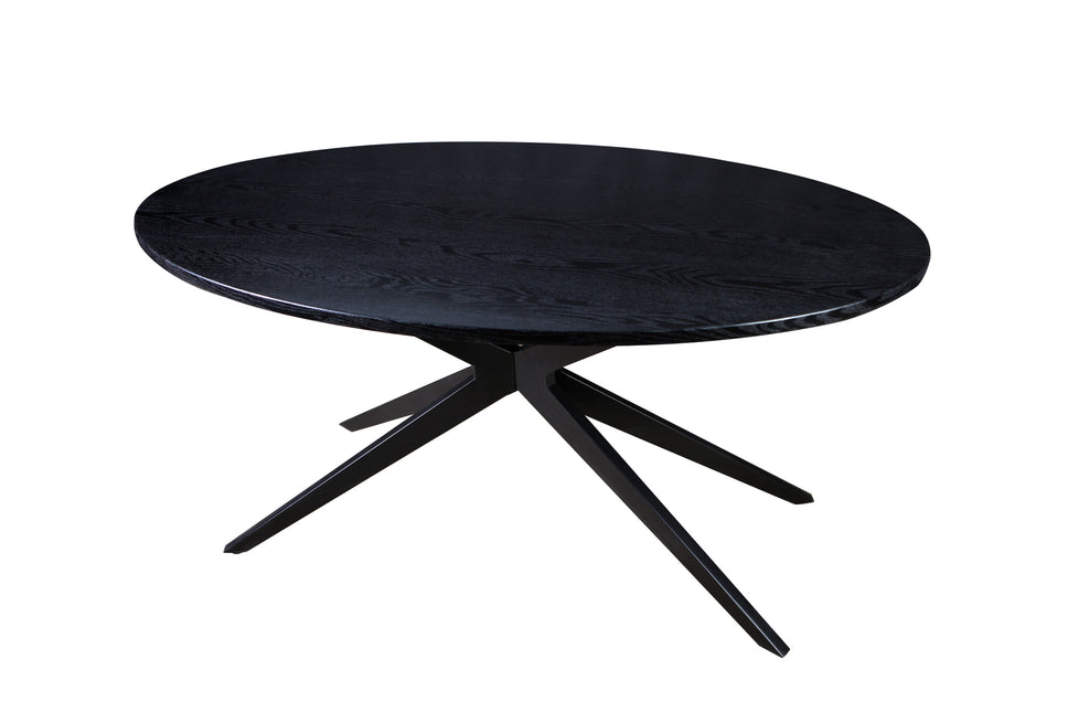 Eettafel Lexi ovaal 180cm zwart MDF