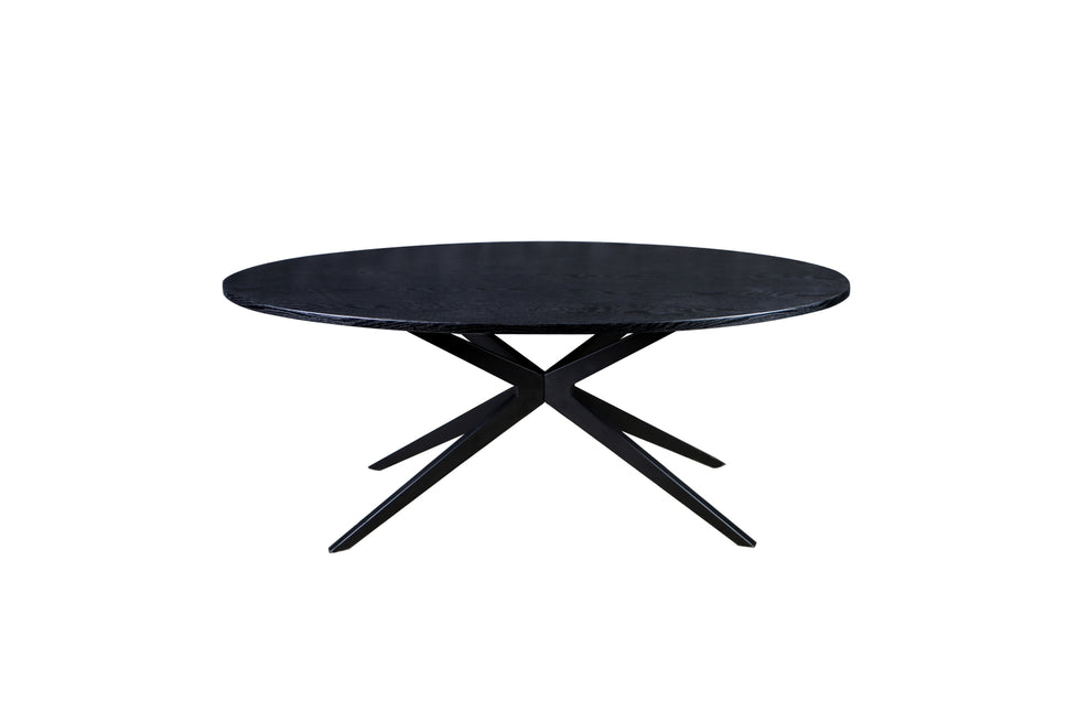 Eettafel Lexi ovaal 180cm zwart MDF