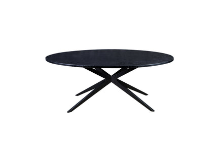 Eettafel Lexi ovaal 180cm zwart MDF