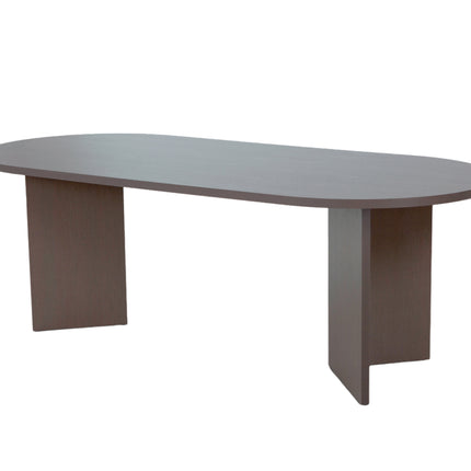 Eettafel Japandi ovaal 200cm walnoot melamine Nancy