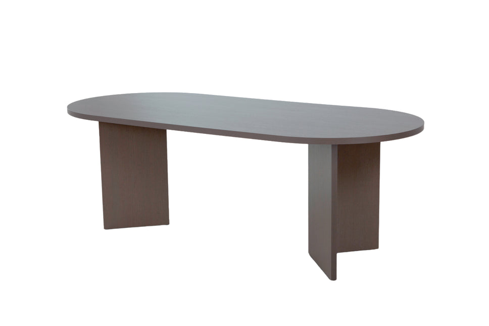 Eettafel Japandi ovaal 200cm walnoot melamine Nancy