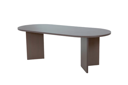 Eettafel Japandi ovaal 200cm walnoot melamine Nancy
