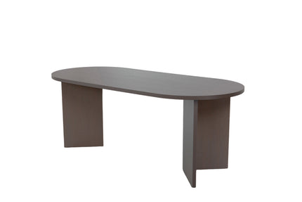 Eettafel Japandi ovaal 220cm walnoot melamine Nancy