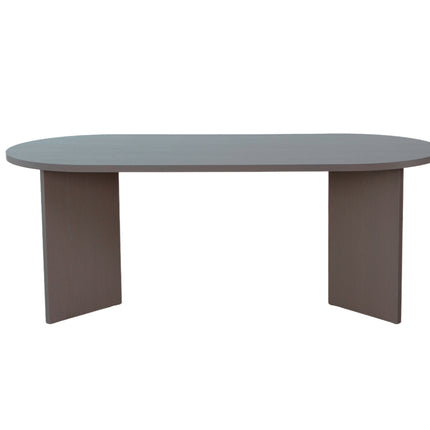 Eettafel Japandi ovaal 220cm walnoot melamine Nancy
