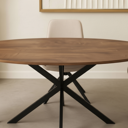Eettafel Rato ovaal 160cm bruin MDF