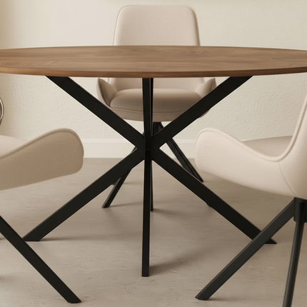 Eettafel Rato ovaal 160cm bruin MDF