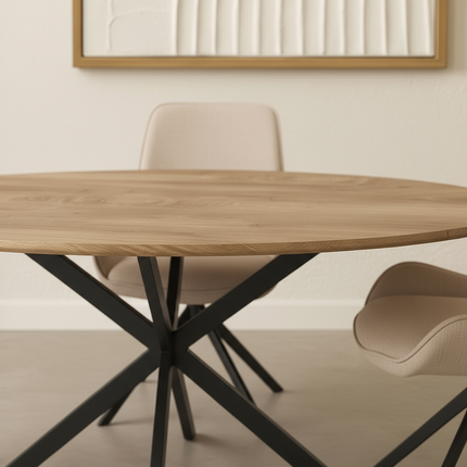 Eettafel Rato ovaal 160cm lichtbruin MDF