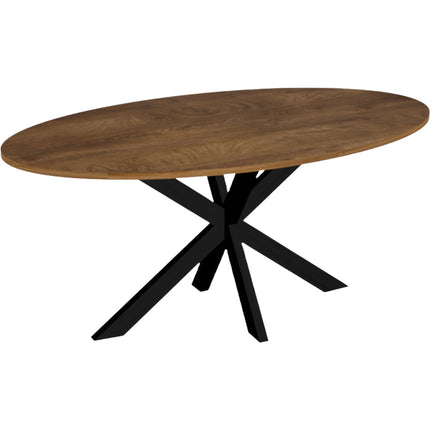 Eettafel Rato ovaal 180cm bruin MDF