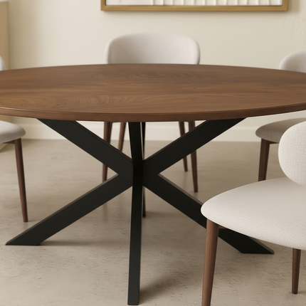 Eettafel Rato ovaal 180cm bruin MDF