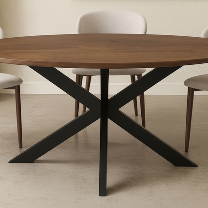 Eettafel Rato ovaal 180cm bruin MDF