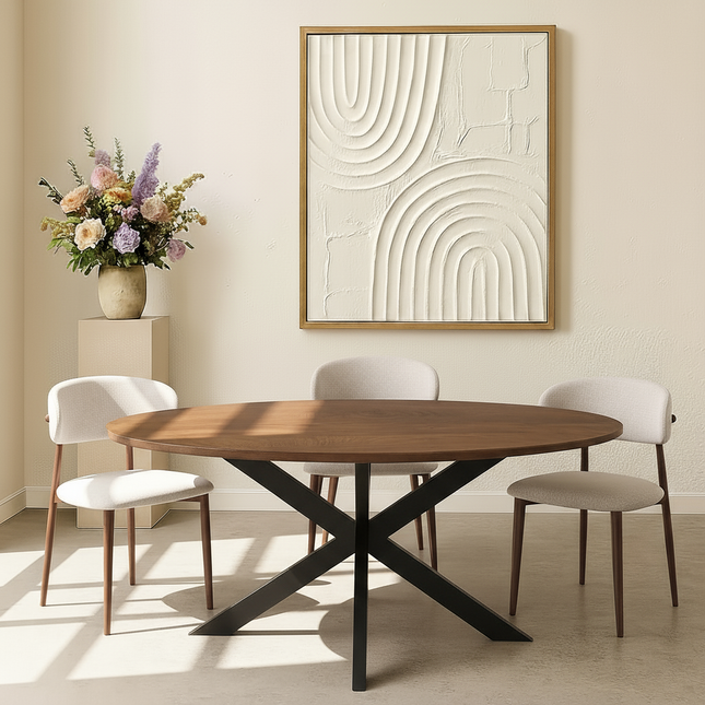 Eettafel Rato ovaal 180cm bruin MDF