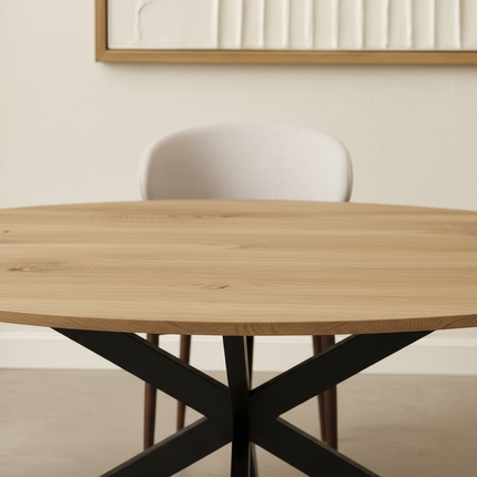 Eettafel Rato ovaal 180cm lichtbruin MDF