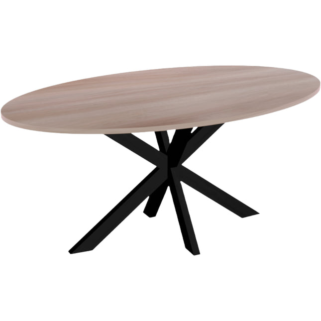 Eettafel Rato ovaal 180cm naturel MDF