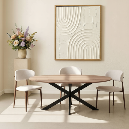 Eettafel Rato ovaal 180cm naturel MDF