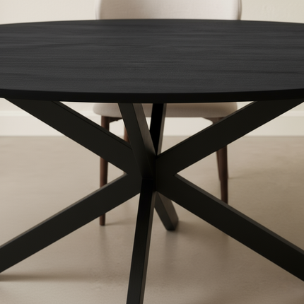 Eettafel Rato ovaal 180cm zwart MDF
