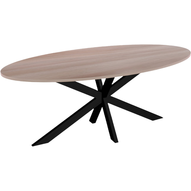Eettafel Rato ovaal 210cm naturel MDF