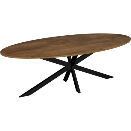 Eettafel Rato ovaal 240cm bruin MDF