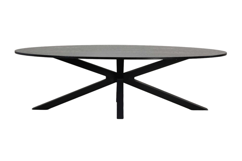 Eettafel ovaal 260cm Rato zwart ovale tafel