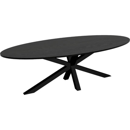 Eettafel Rato ovaal 260cm zwart MDF