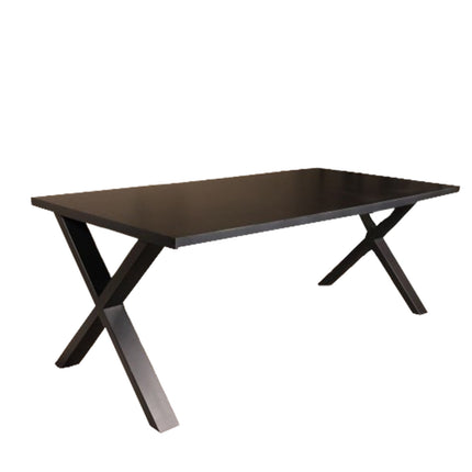 Eettafel Reef rechthoekig 200cm zwart melamine