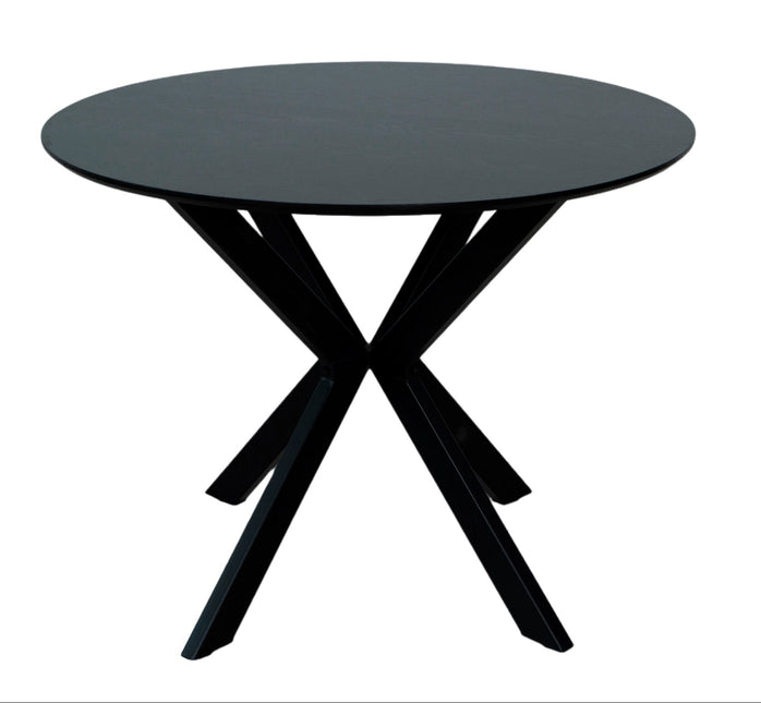 Eettafel Ronsi rond 100cm zwart MDF