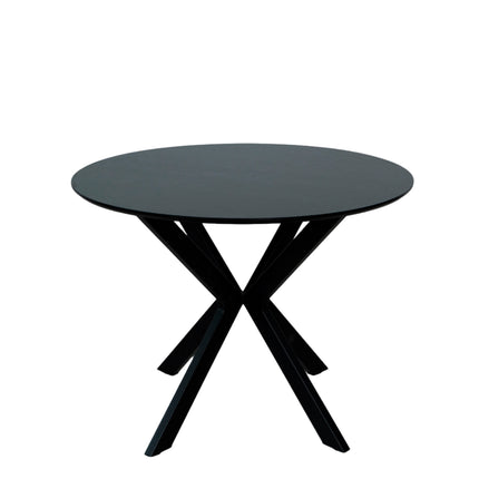 Eettafel Ronsi rond 100cm zwart MDF