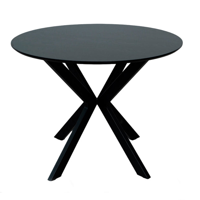 Eettafel Ronsi rond 100cm zwart MDF