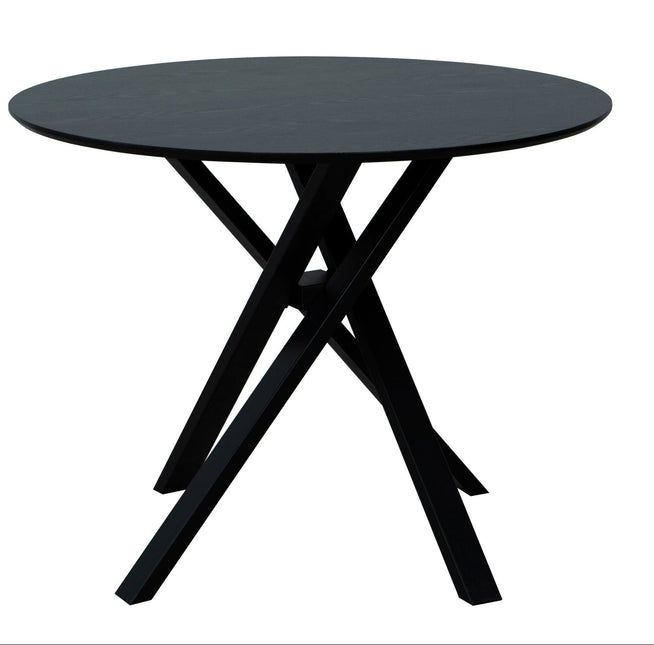 Eettafel Ronsi Antoinette rond 100cm zwart MDF