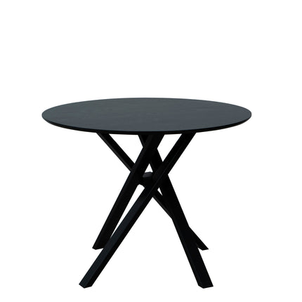 Eettafel Ronsi Antoinette rond 100cm zwart MDF