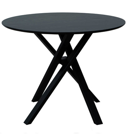Eettafel Ronsi Antoinette rond 100cm zwart MDF
