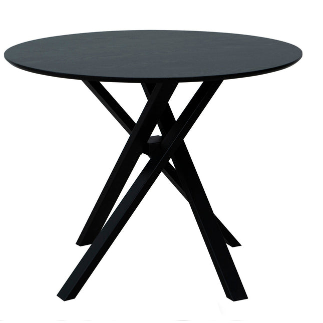 Eettafel Ronsi Antoinette rond 100cm zwart MDF