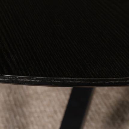 Eettafel Ronsi Antoinette rond 150cm zwart MDF