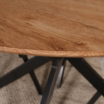 Eettafel Ronsi rond 120cm bruin MDF