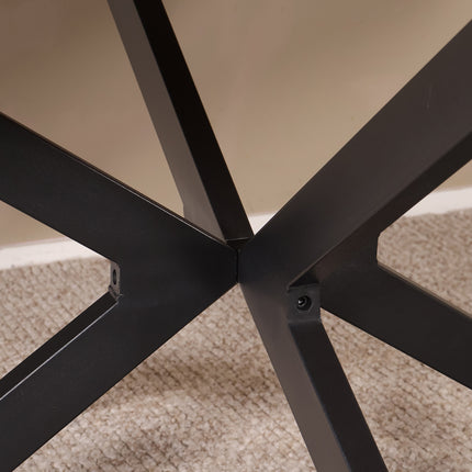 Eettafel Ronsi rond 150cm bruin MDF