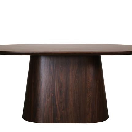 Eettafel Japandi ovaal Saga 180cm walnoot MDF
