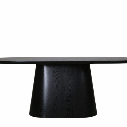 Eettafel Japandi ovaal Saga 210cm zwart MDF