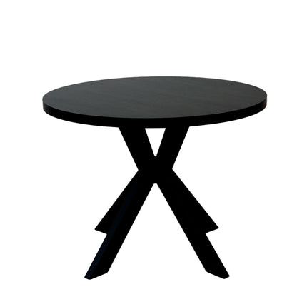 Eettafel Sanne rond 100cm zwart melamine