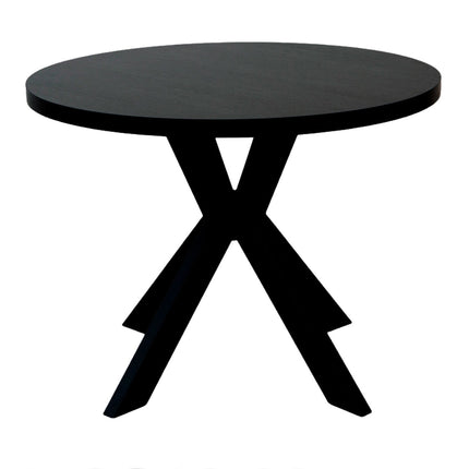 Eettafel Sanne rond 100cm zwart melamine
