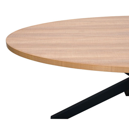 Eettafel ovaal melamine 240cm Tommy lichtbruin ovale tafel