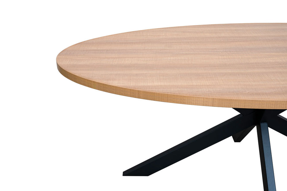 Eettafel ovaal melamine 240cm Tommy lichtbruin ovale tafel