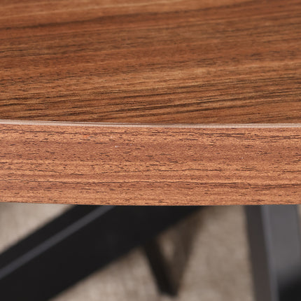 Eettafel Tommy ovaal 160cm bruin melamine